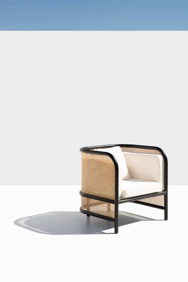 Fields Black Wooden Armchair