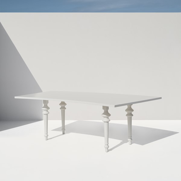 32 | Serpentine White Dining Table