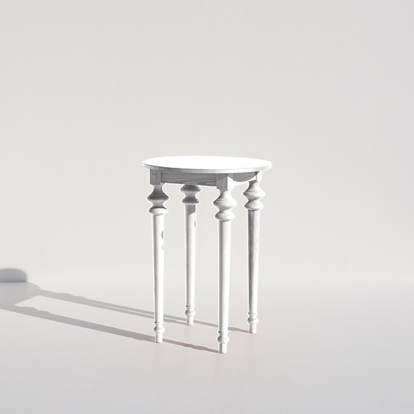 Zeus White Round Bar Table