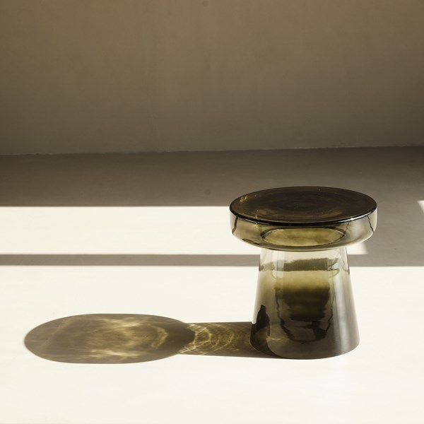 Verde Green Glass Side Table