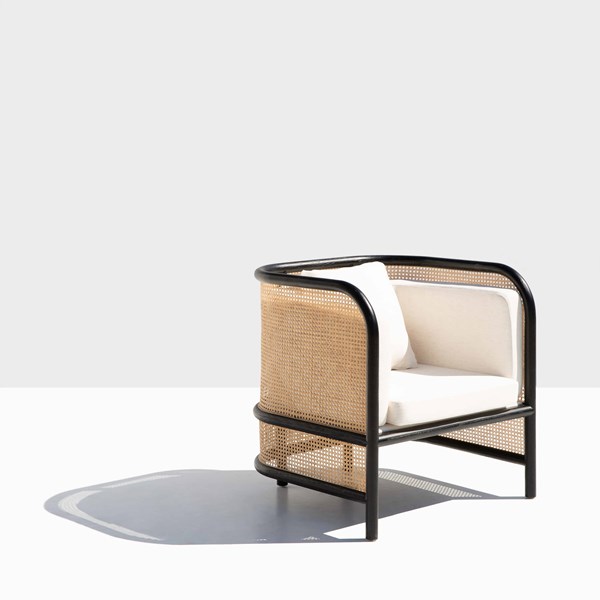 Fields Black Wooden Armchair