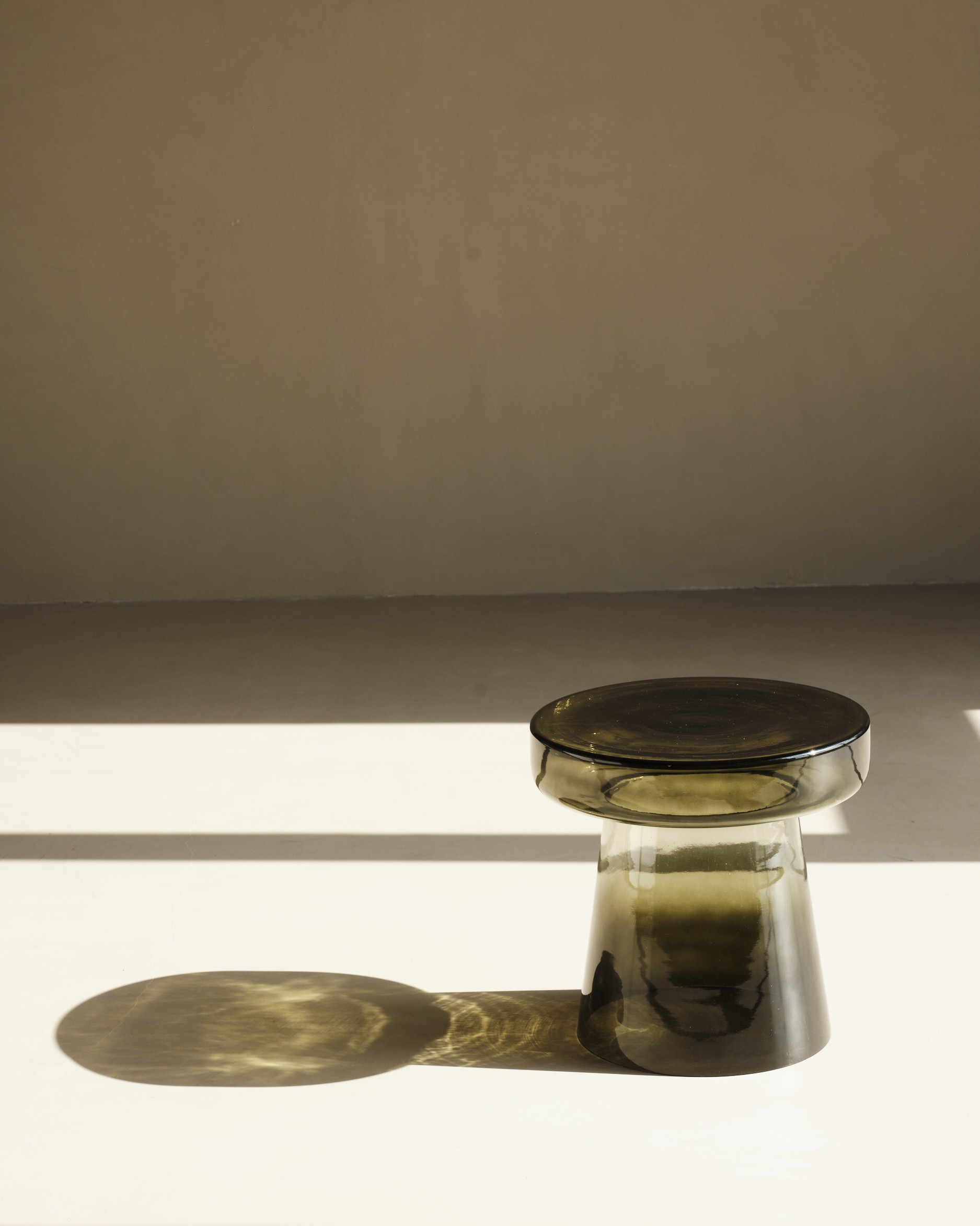 Verde Green Glass Side Table