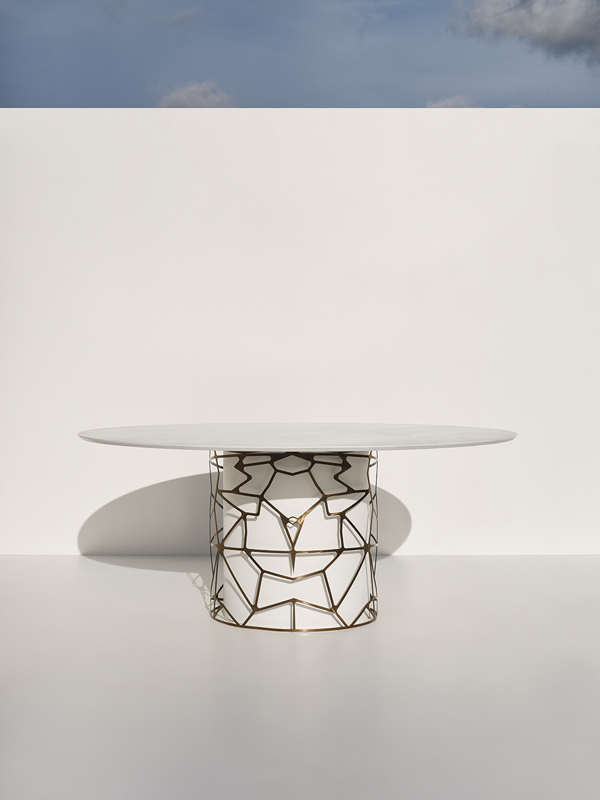 Gaudi Round White Dining