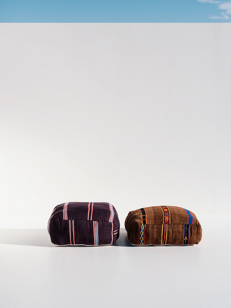Tunis Violet & Brown Ottoman