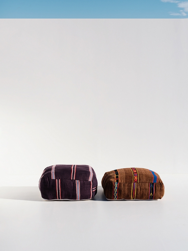 Tunis Violet & Brown Ottoman