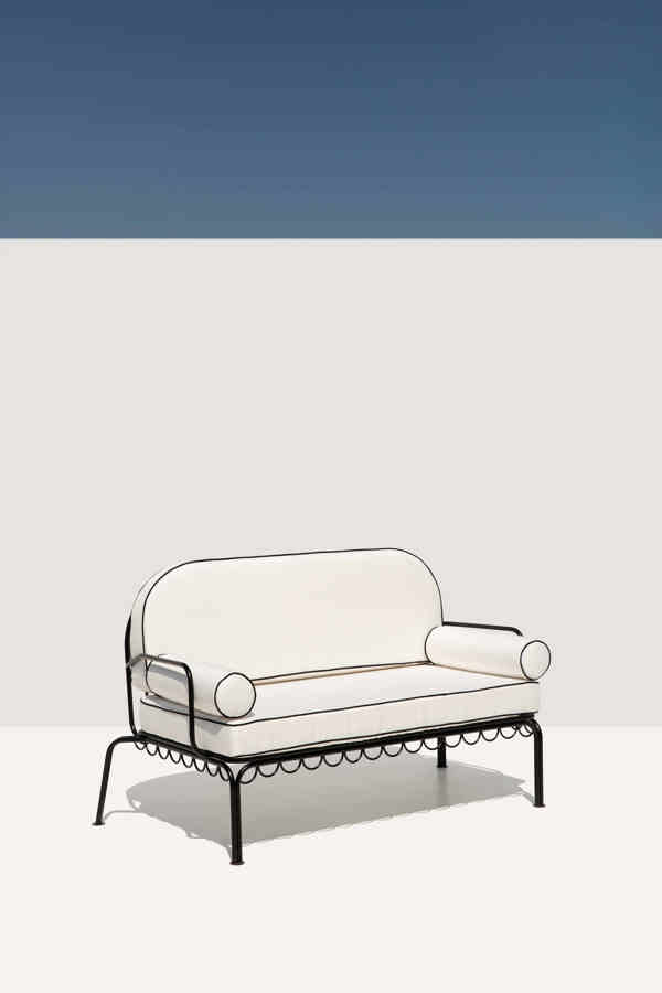 Positano Black Fer Forge Sofa