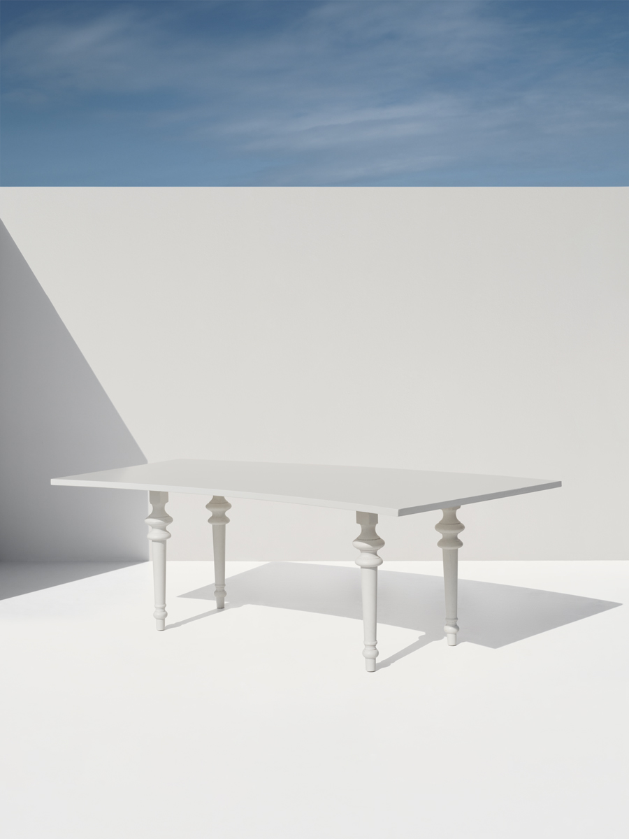 Serpentine White Dining Table