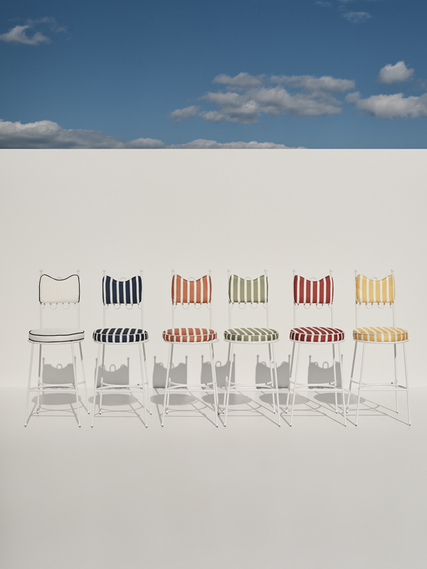 Amalfi White Fer Forge Barchair