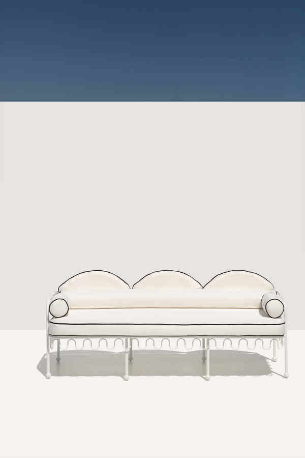 Amalfi White Fer Forge Sofa