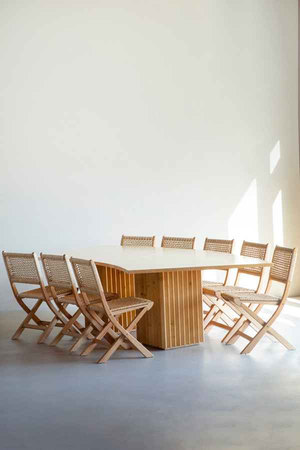 Octo Natural Wood Dining Table | Choice of Legs - Base