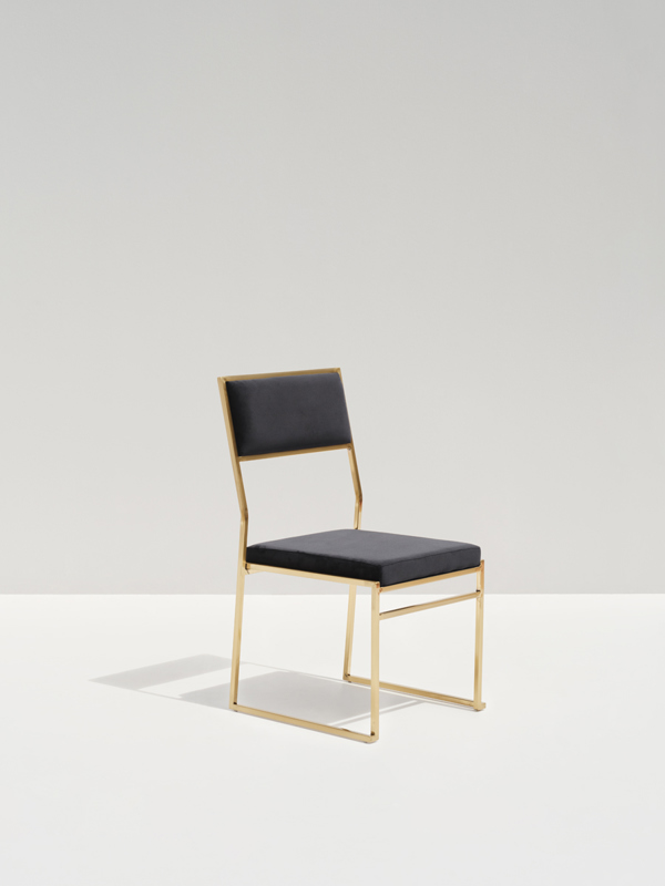 Rizz Gold Chair – Black Velvet