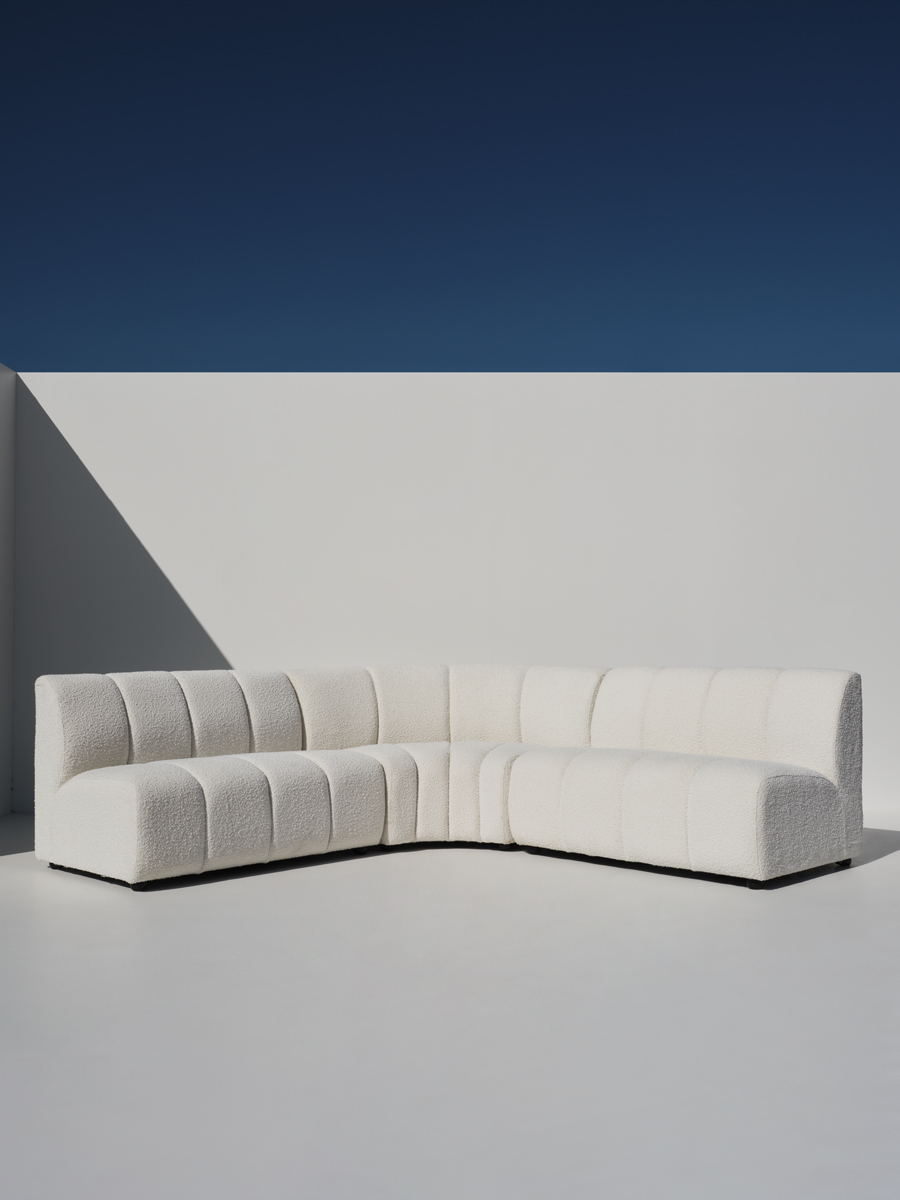 Sharpei White Boucle Sofa