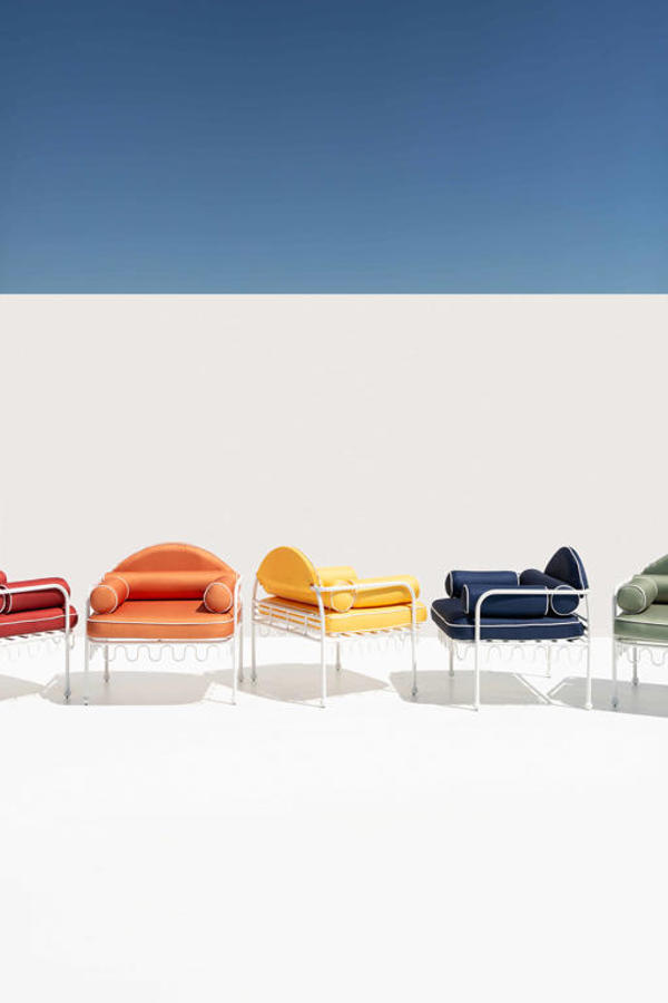 Amalfi White Multicolor Armchair