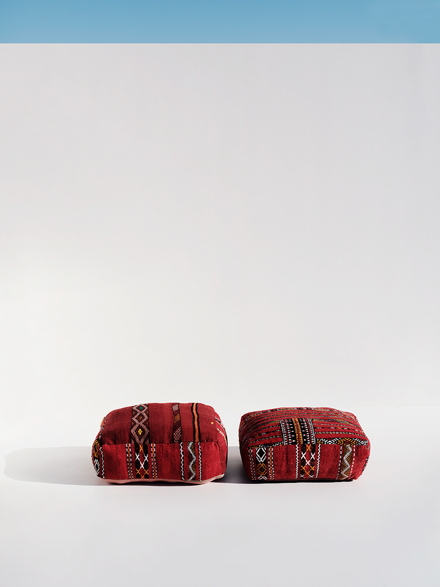 Tunis Red Ottoman