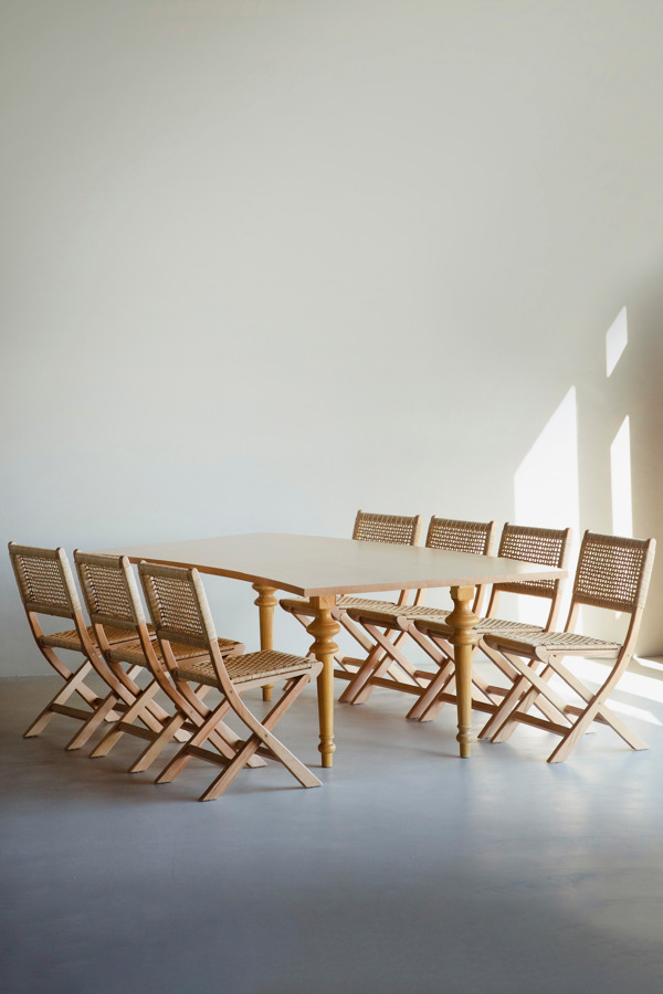 Serpentine Natural Dining table | Choice of Legs - Base