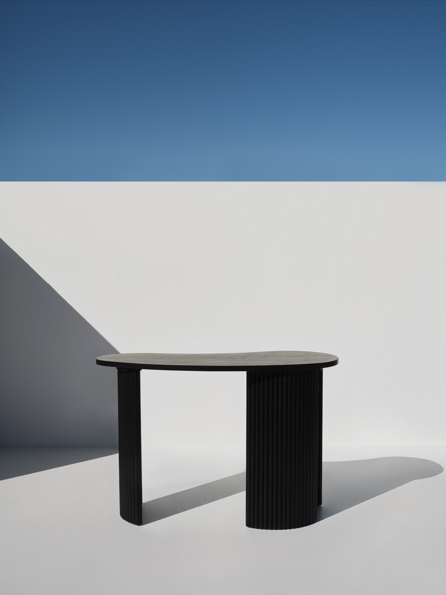 Boomerang Black Wooden High Console